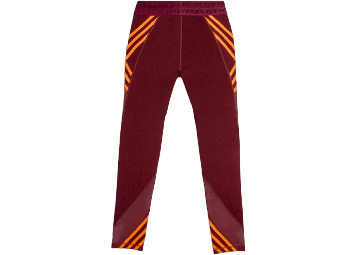 Женские леггинсы с принтом Tights Adidas, Maroon/Solar Orange — фото 2