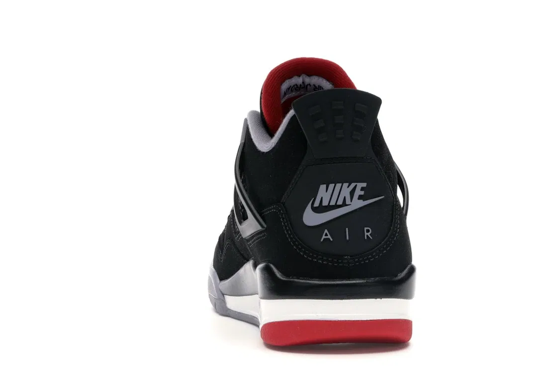 Детские кроссовки Lifestyle с принтом Jordan 4 Retro Jordan, Black/Fire Red-Cement Grey-Summit White — фото 4