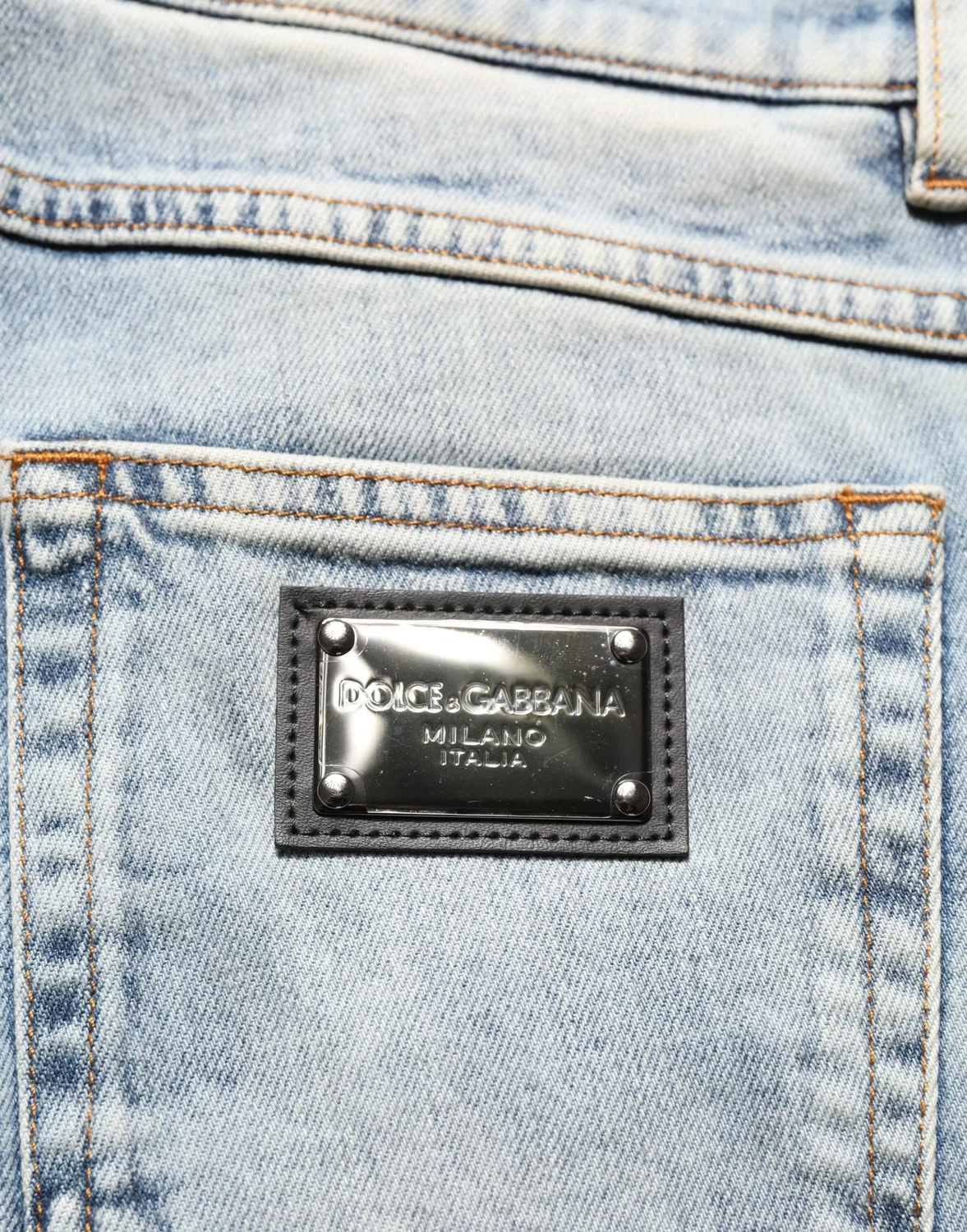 Мужские джинсы прямого кроя с логотипом Straight Dolce & Gabbana, Blue