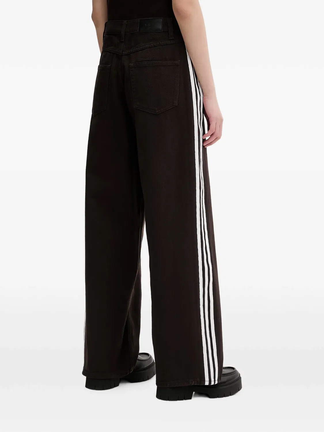 Джинсы Firebird с 3 полосками коричневые Adidas, коричневый — фото 4