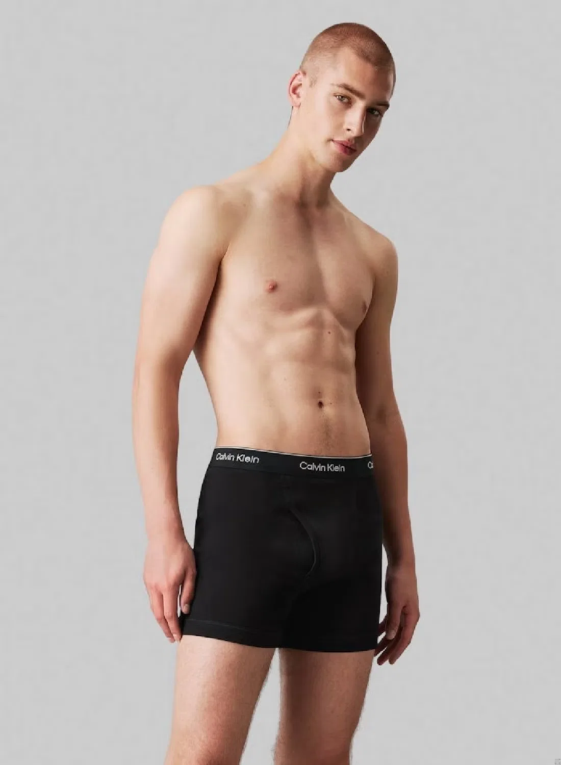 Трусы-боксеры хлопковые комплект 3 шт Cotton Classics Calvin Klein, черный — фото 4