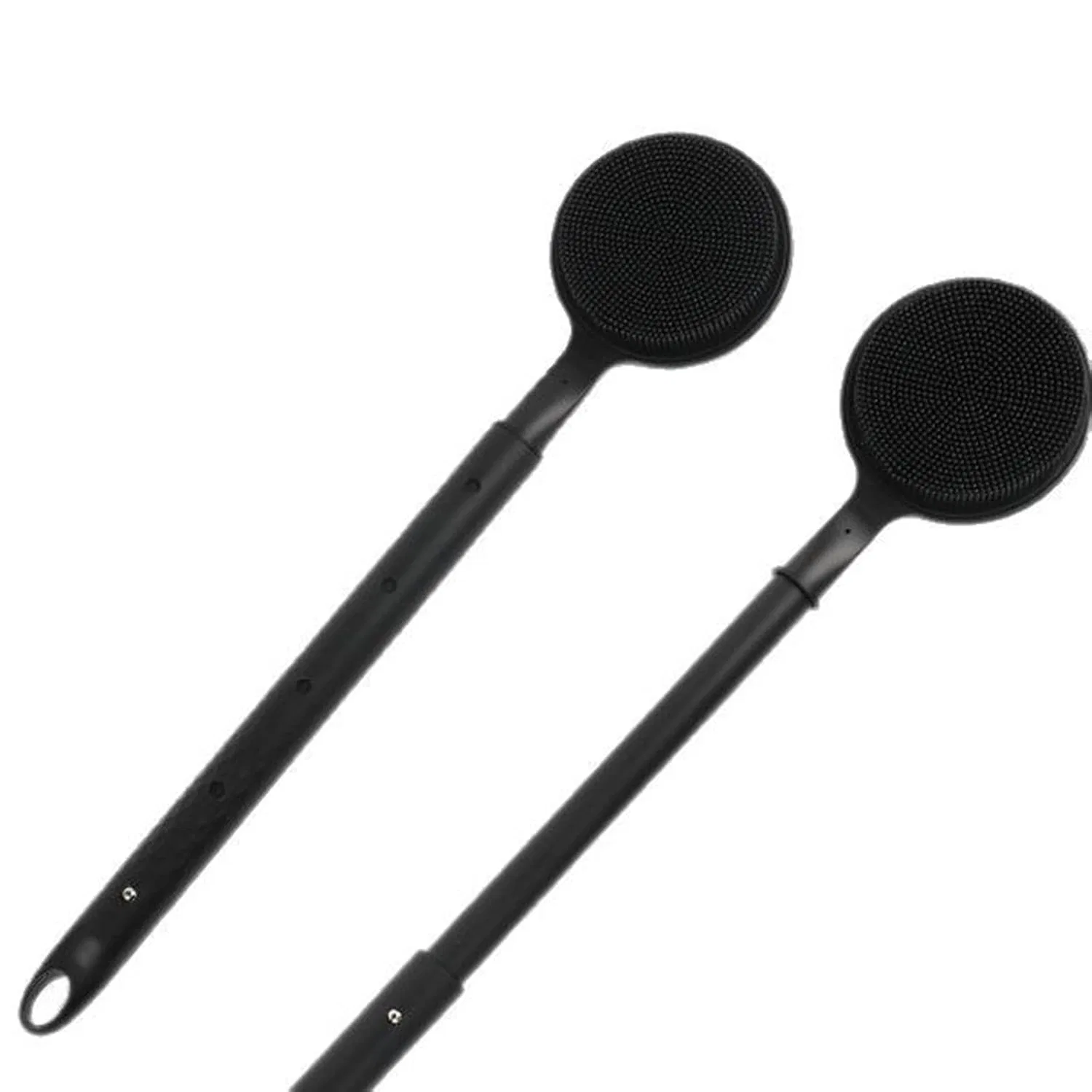 Щетка для душа с длинной ручкой Oshhni, двойная, 40-60 см, Black — фото 2