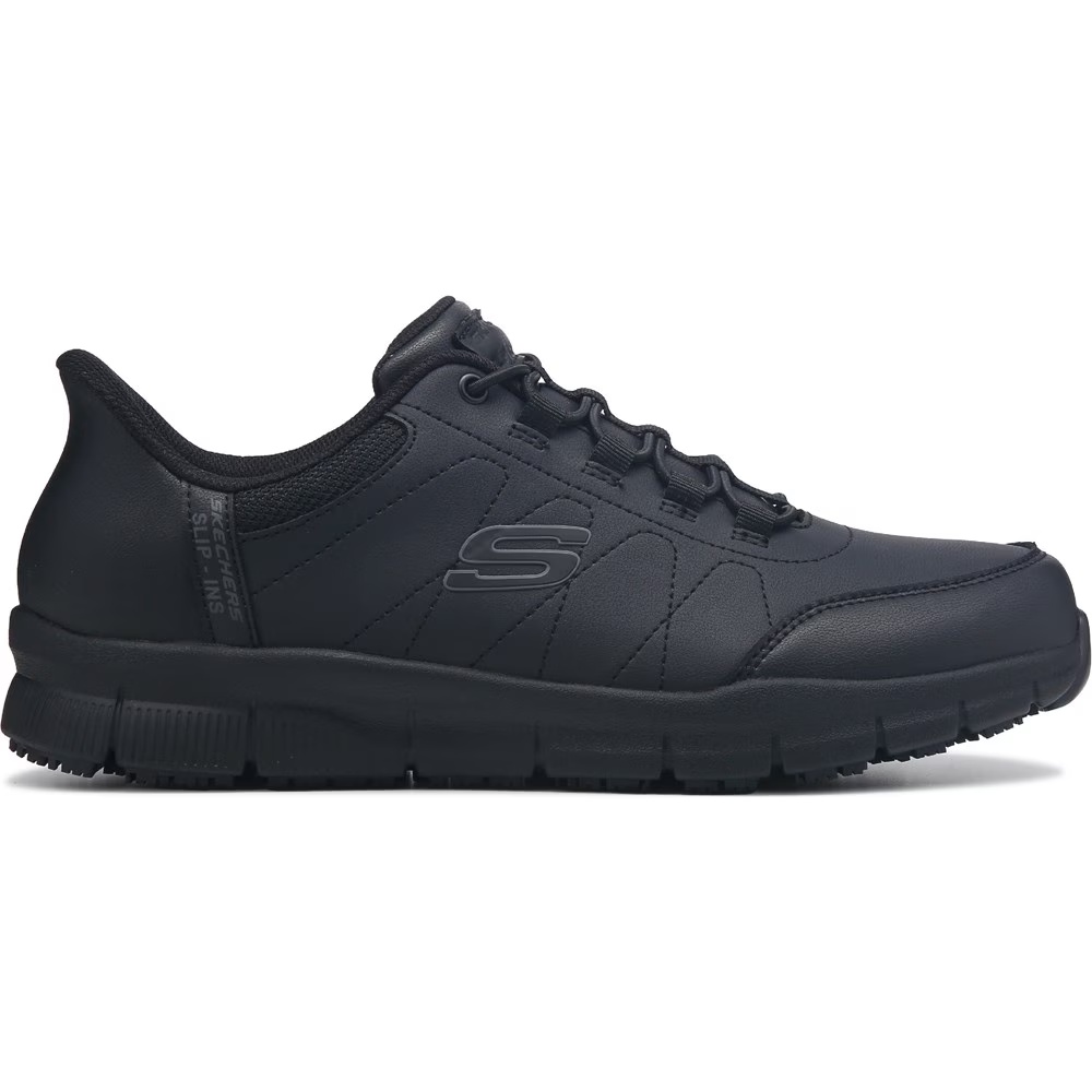 Кроссовки для работы с антискользящей подошвой Slip-Ins nampa Skechers Work, black wide — фото 2