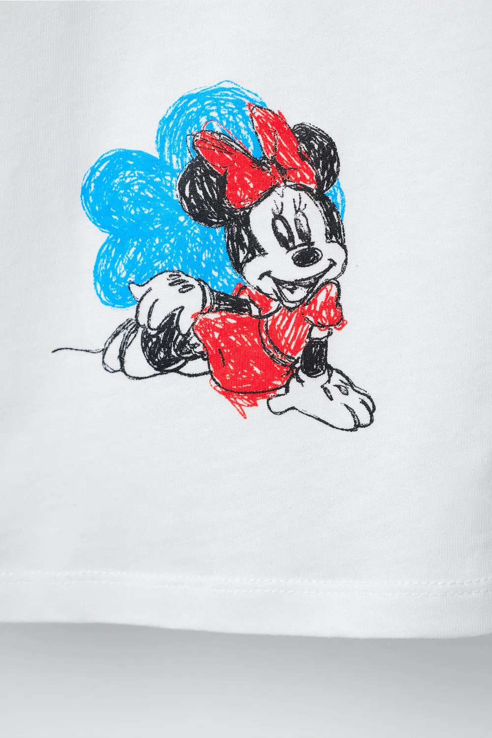 Футболка с изображением Минни Маус Disney Cartoon ZARA, White — фото 4
