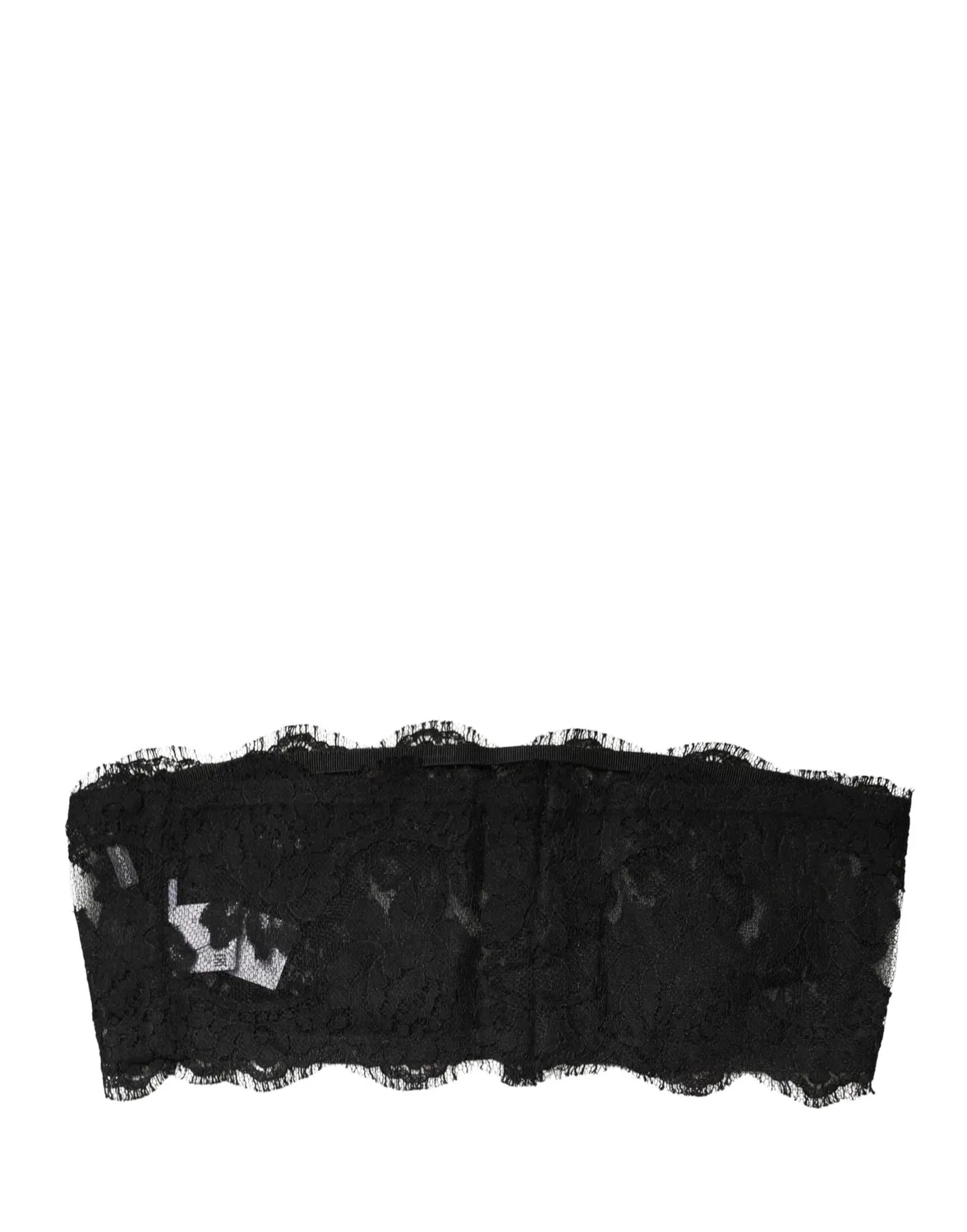 Женский бюстгальтер-бандо с кружевом Bandeau Dolce & Gabbana, Black — фото 2