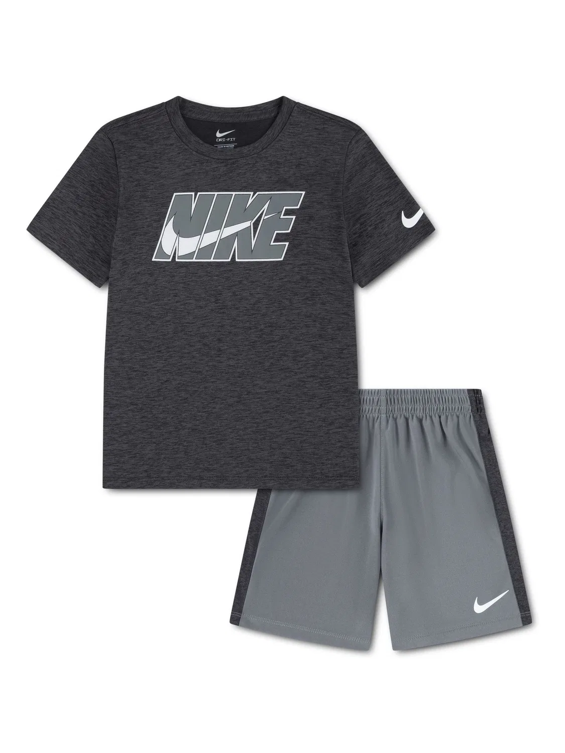Детский спортивный комплект, топ и шорты Nike, серый