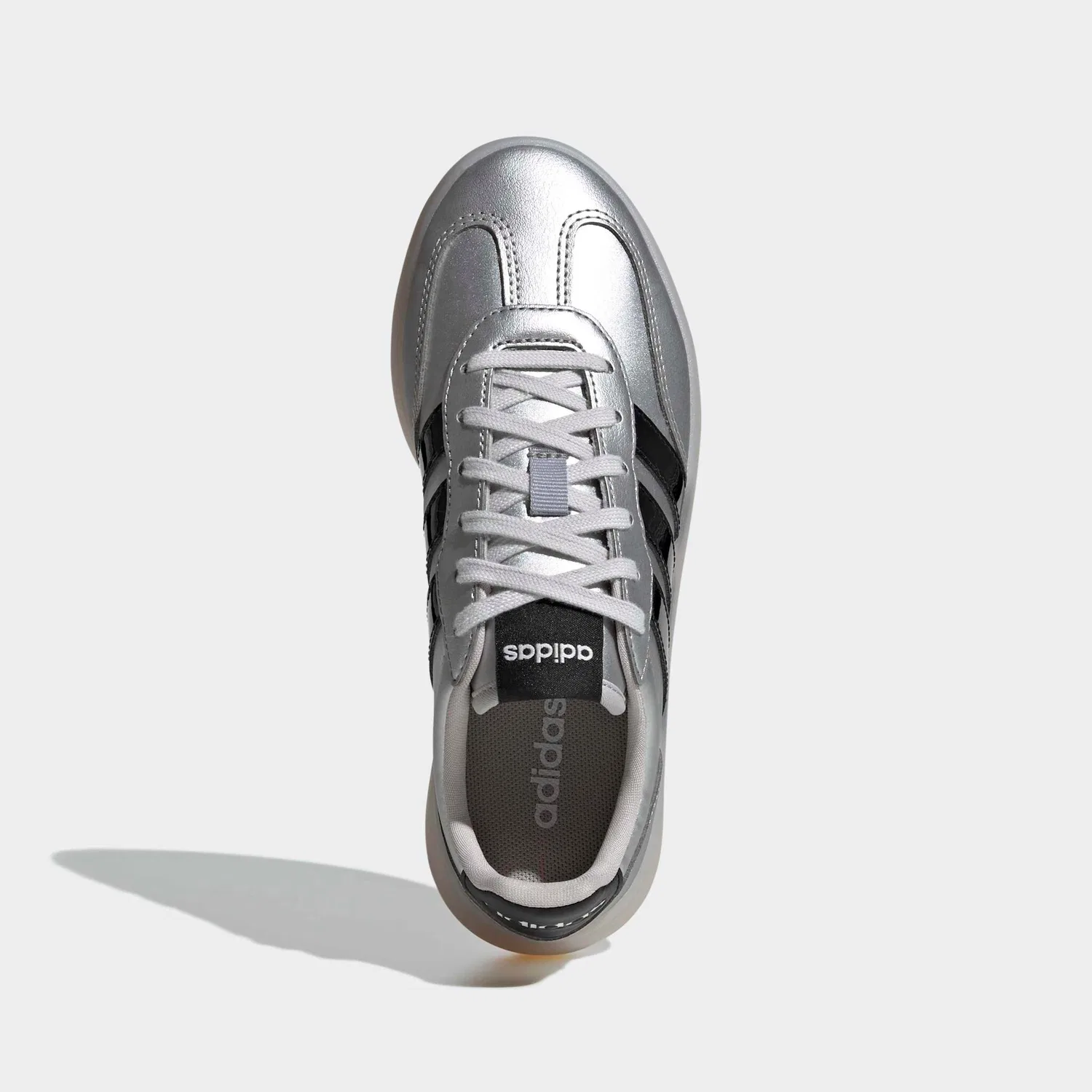 Детские кроссовки с металлическим верхом Adidas Sportswear, Silver Metallic/Core Black/Chalk White — фото 4