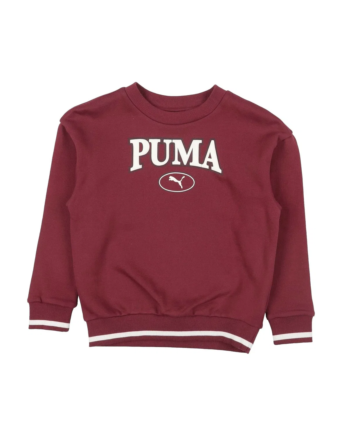 Детская толстовка для девочек с принтом Puma Squad Crew G Puma, бордовый
