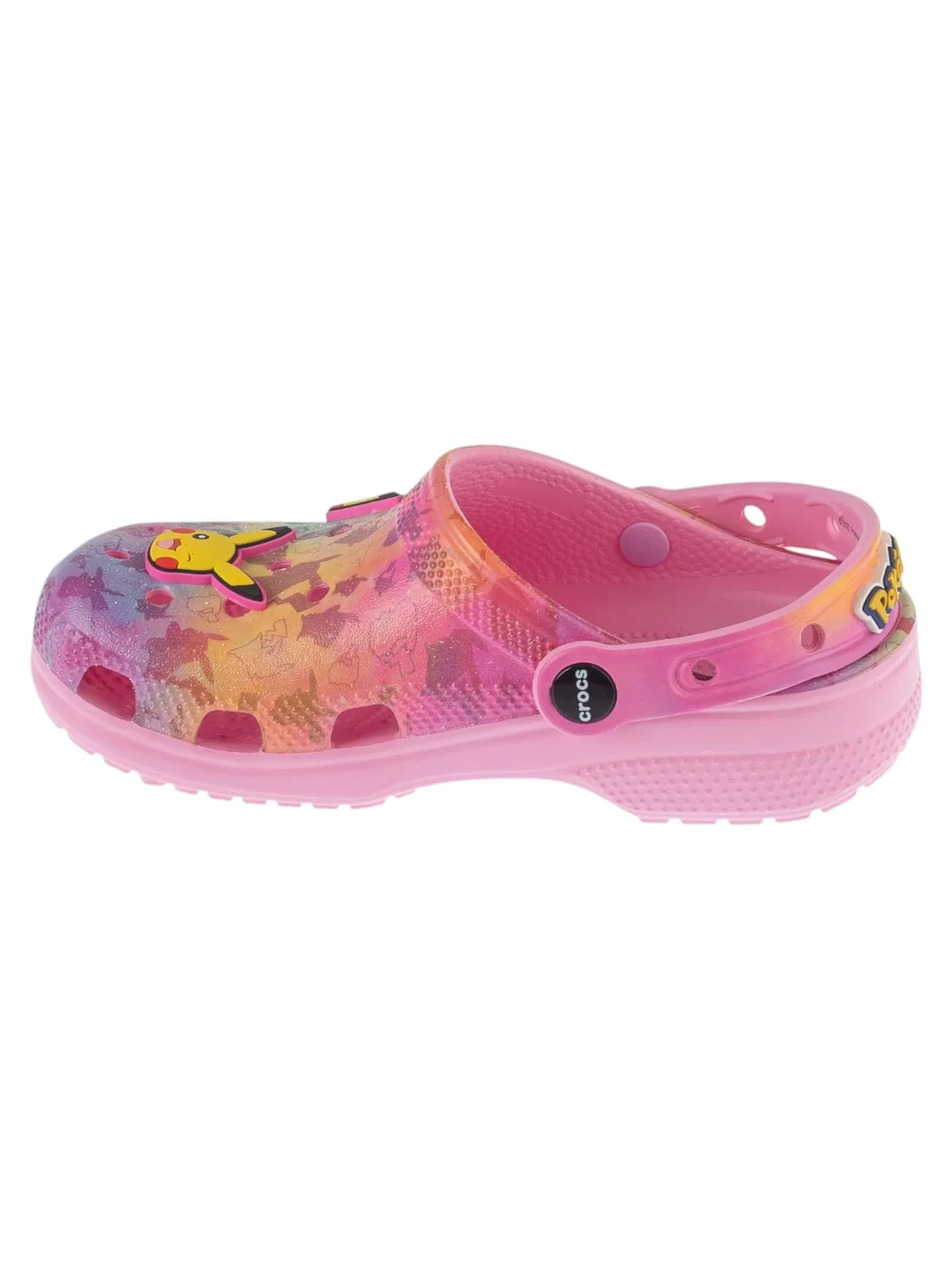 Сандалии Crocs Classic Pikachu Pink Clog K розового цвета — фото 2