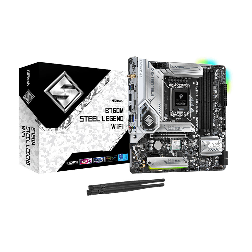 

Материнская плата ASRock B760M Steel Legend, LGA1700, DDR5, Wi-Fi