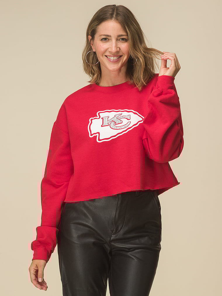 

Укороченная флисовая толстовка Kansas City Chiefs Junk Food Clothing, red-chiefs