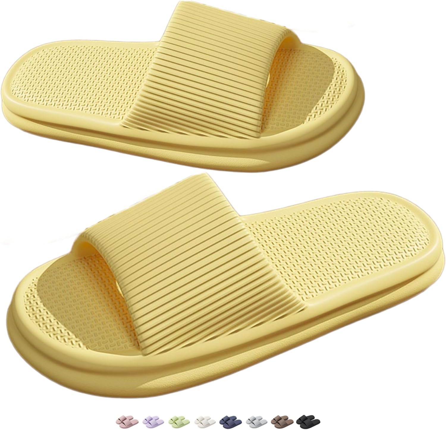 

Домашние сандалии iwhgrmp, пляжные сандалии, сланцы, тапочки для женщин и мужчин, летние сандалии, нескользящие душевые тапочки, открытый носок, толстая подошва, домашняя обувь, тапочки для ванной, домашние тапочки, желтый