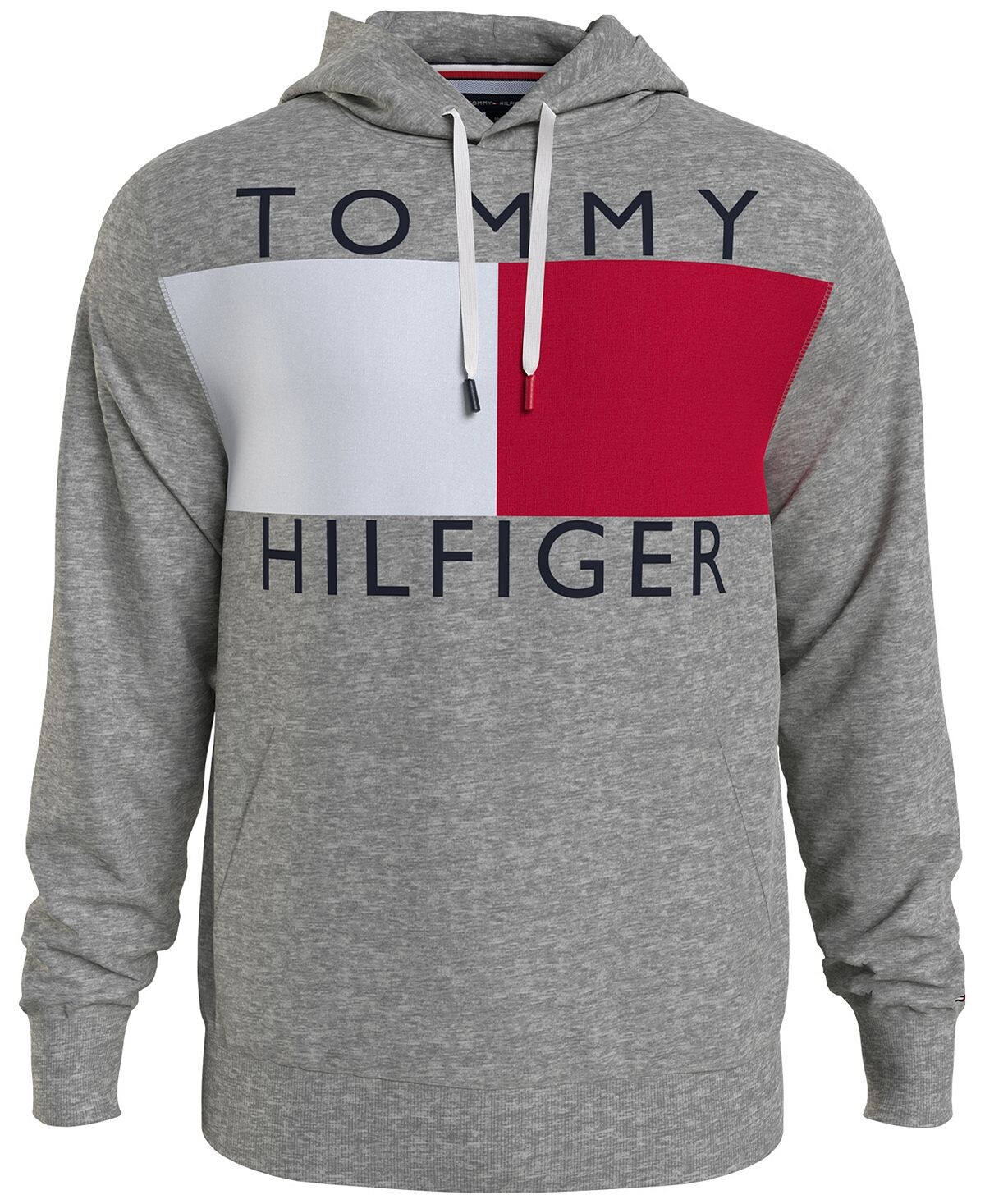 

Мужская толстовка с капюшоном quinn big & tall с завязками на шнурке Tommy Hilfiger, серый