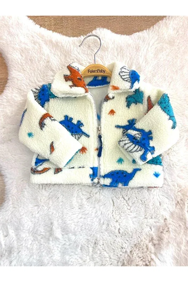 Детское пальто для девочек из плюша Fekra Baby, Multicolor — фото 3