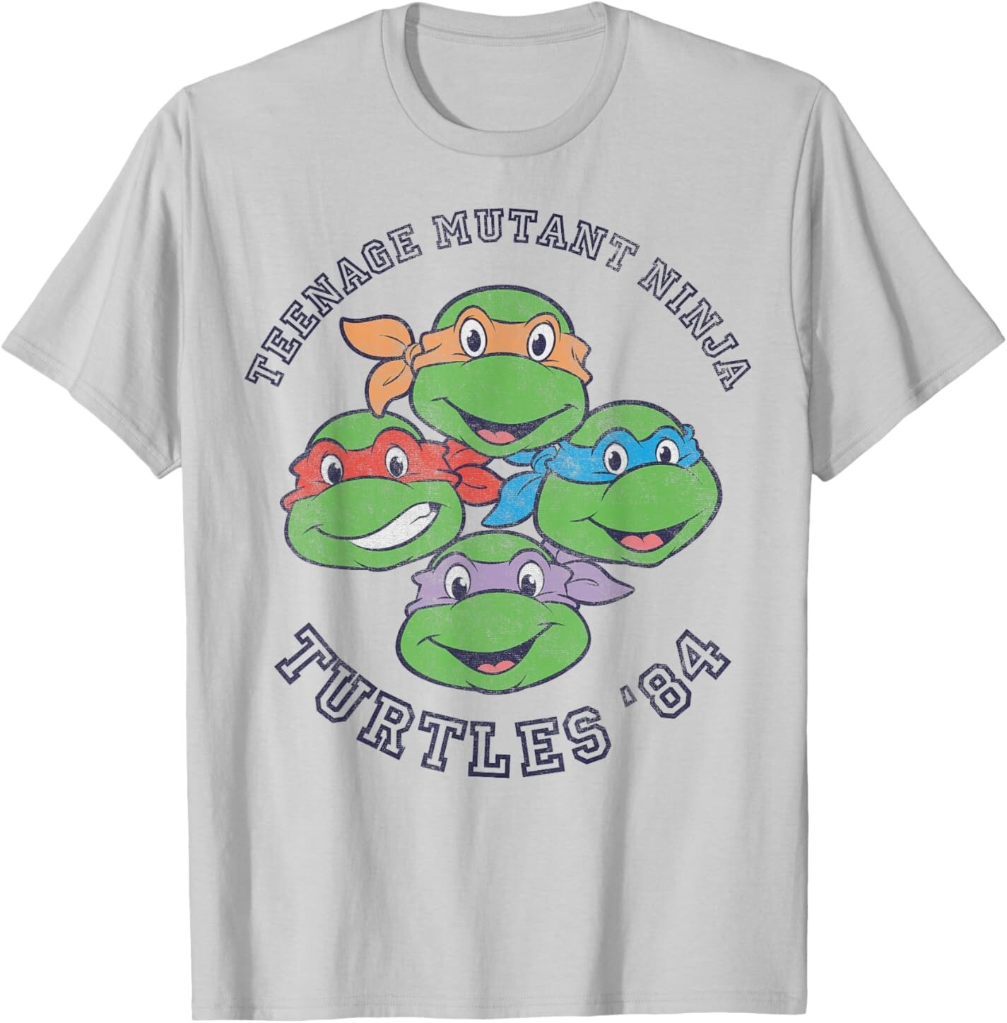 

Мужская футболка Teenage Mutant Ninja Turtles Old School 1984, серебристо-серый
