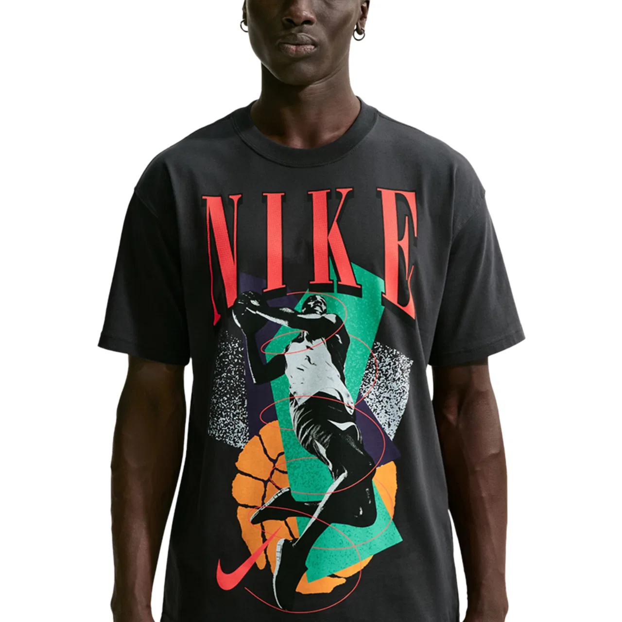 Мужская футболка с длинным рукавом RETRO BBALL Nike, Black