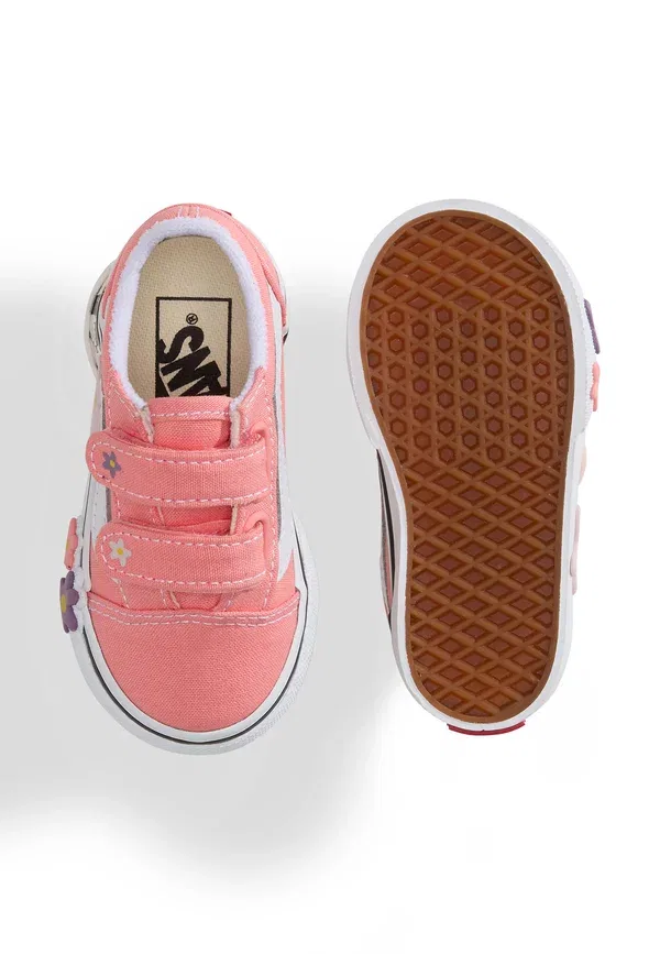 Кроссовки с цветочным принтом Old skool v flower unisex, Vans, Medium Pink, розовый — фото 3