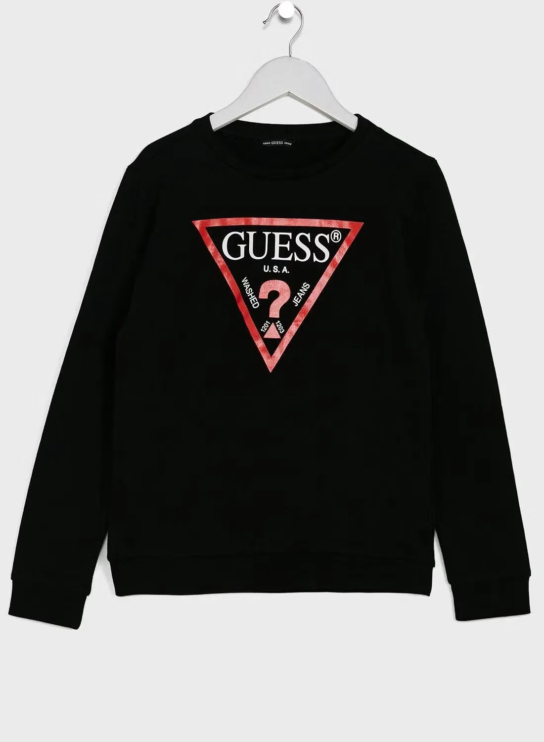 Свитшот с принтом Youth Logo Guess, черный — фото 2