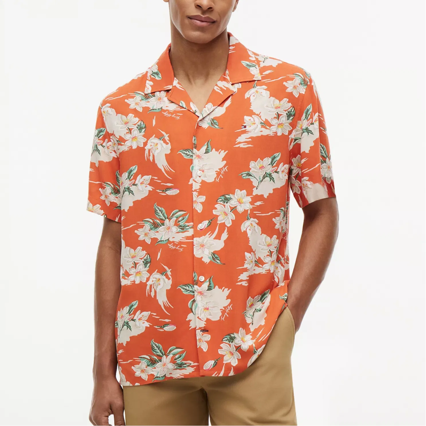 Мужская рубашка Bright Orange Tommy Hilfiger — фото 4