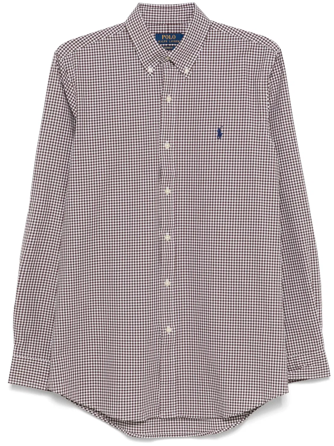Рубашка в клетку гингем коричневая Polo Ralph Lauren, коричневый