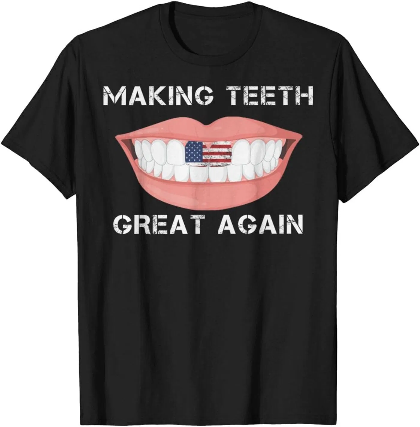 Футболка классическая с круглым вырезом Making Teeth Great Again, Black