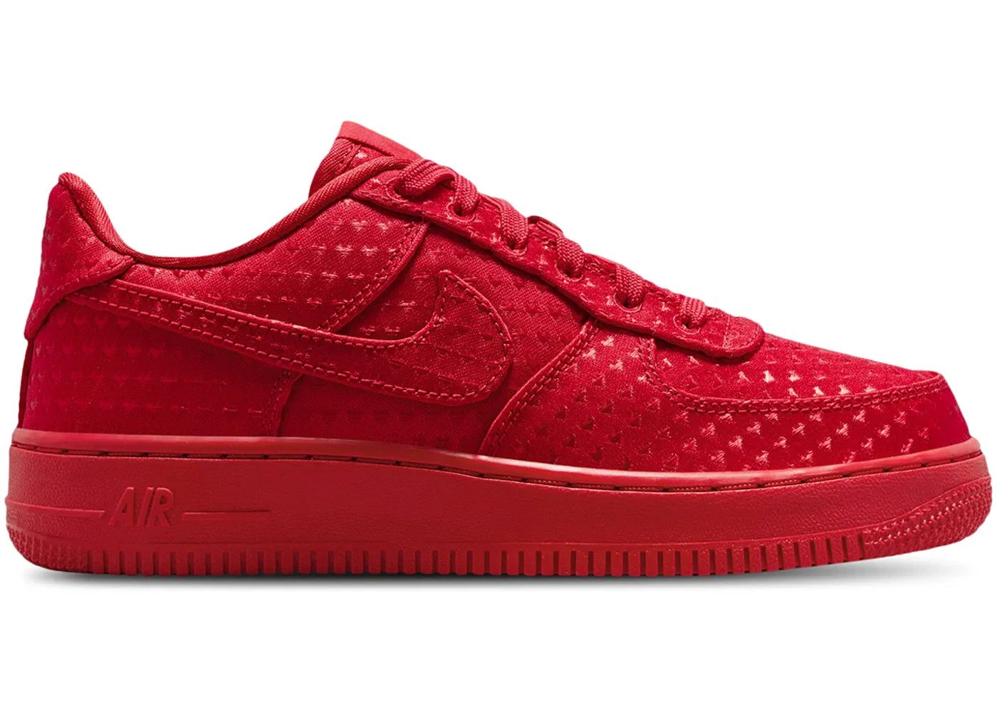 Детские кроссовки с монолитным цветом Nike Air Force 1 Low, University Red/University Red