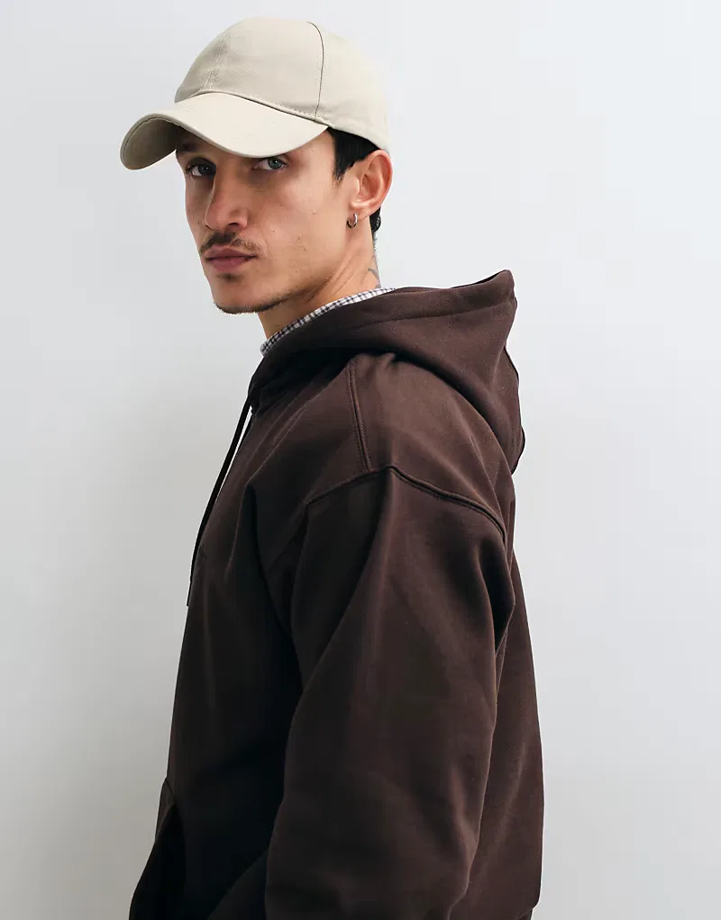 Свободная толстовка Adidas Originals темно-коричневый — фото 2
