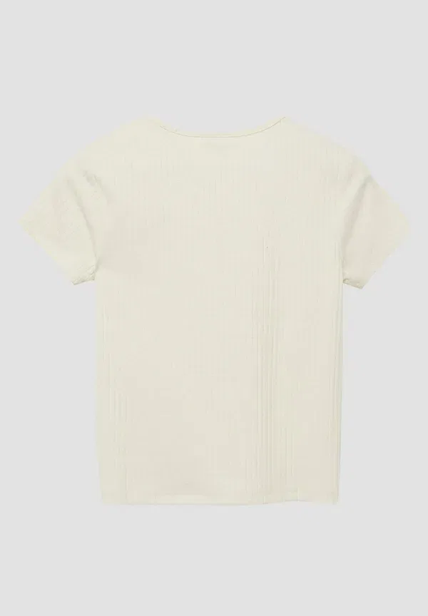 Футболка хлопковая Basic T-shirt S.Oliver, Creme, кремовый — фото 2
