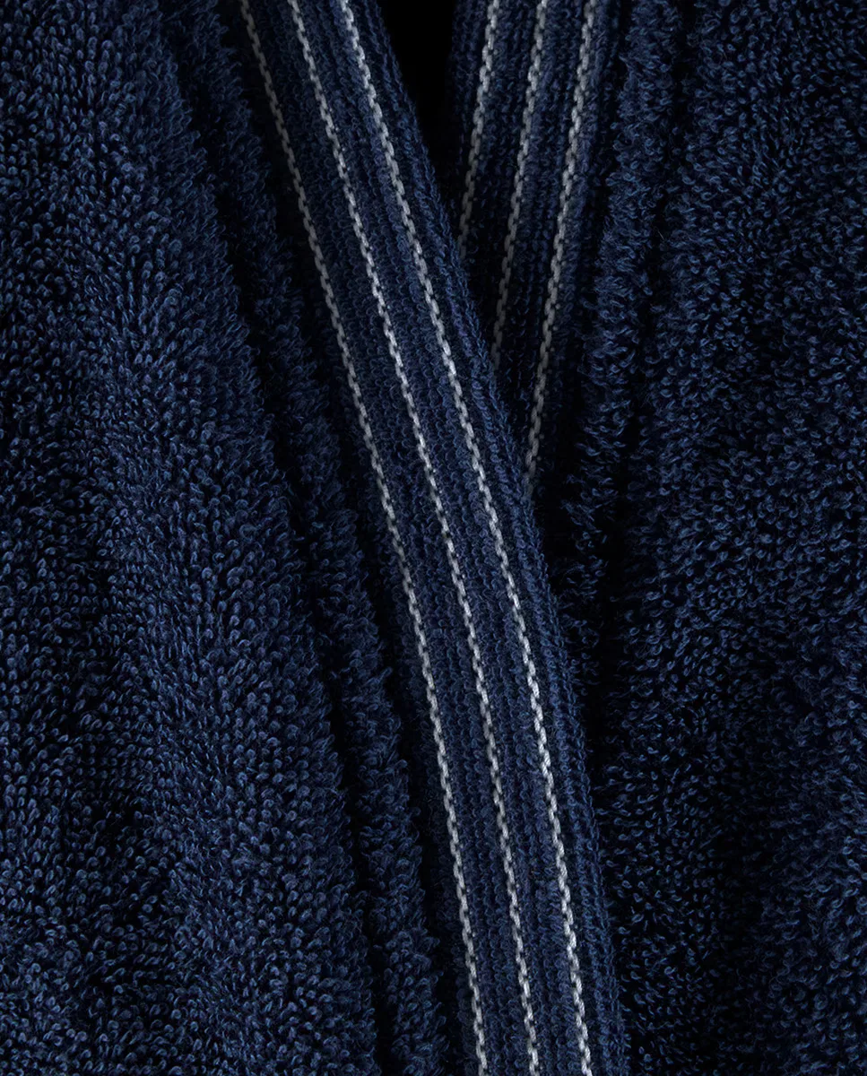 Халат из хлопка, 400 Gr/m2 Edge, Hugo Boss, синий — фото 3