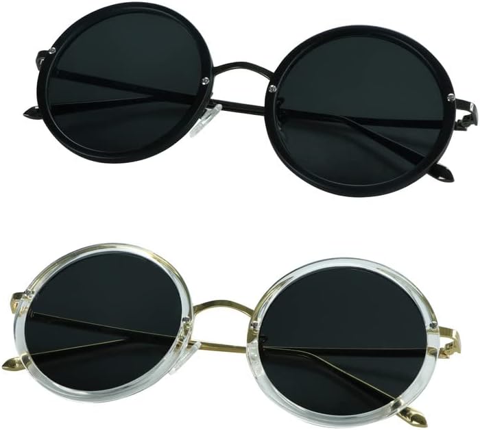 

Солнцезащитные очки LifeArt, комплект из 2 поляризованных очков, защита UV400, ретро-очки для мужчин/женщин, большие, для активного отдыха на природе, S180_black Silver+clear Gold