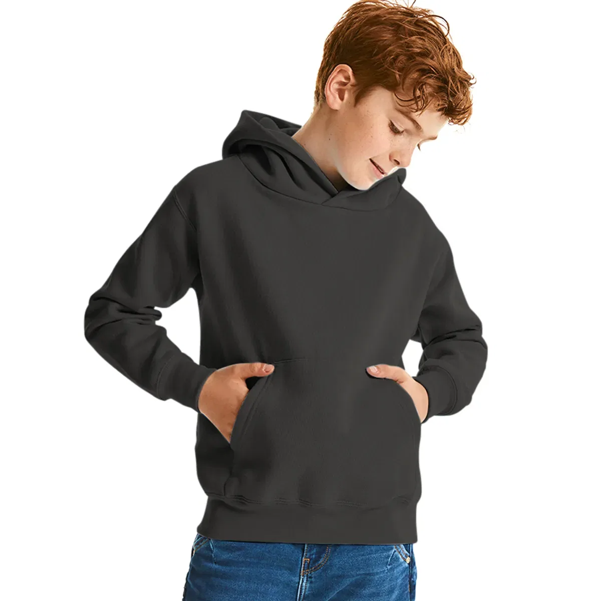 Детский худи Jerzees Schoolwear, Black — фото 2