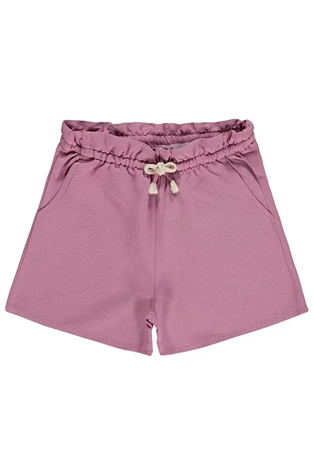 Детские шорты для девочек с эластичным поясом Elastic Waist Shorts With Pockets Civil Girls, Dried Rose