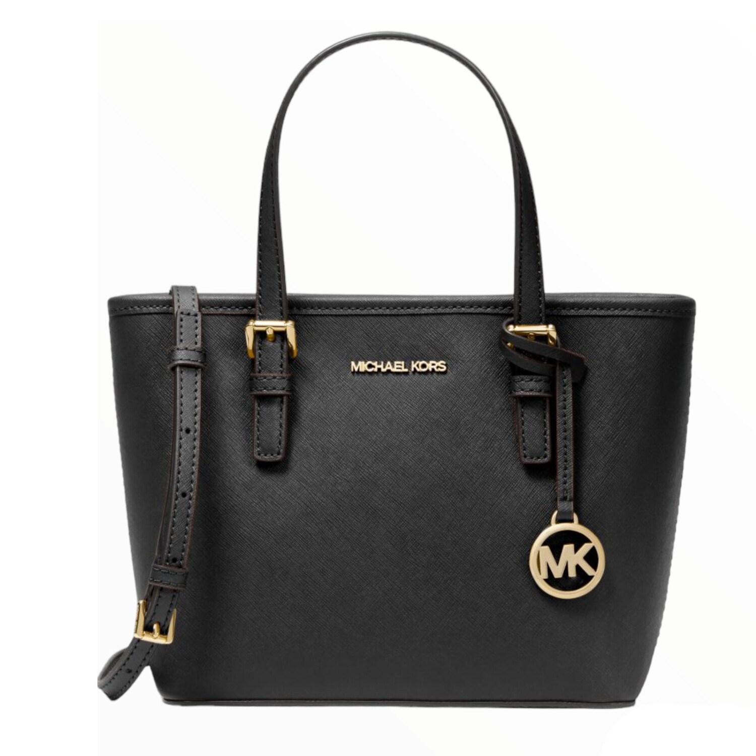 

Сумка Michael Michael Kors Jet Set Travel Extra-Small Saffiano Leather Top-Zip Tote, черный