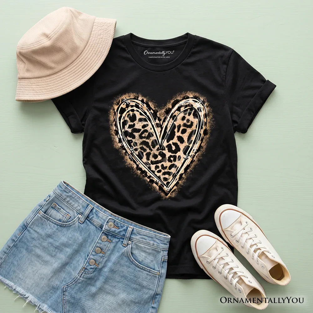 Детская футболка с принтом Leopard Love OrnamentallyYou, черный