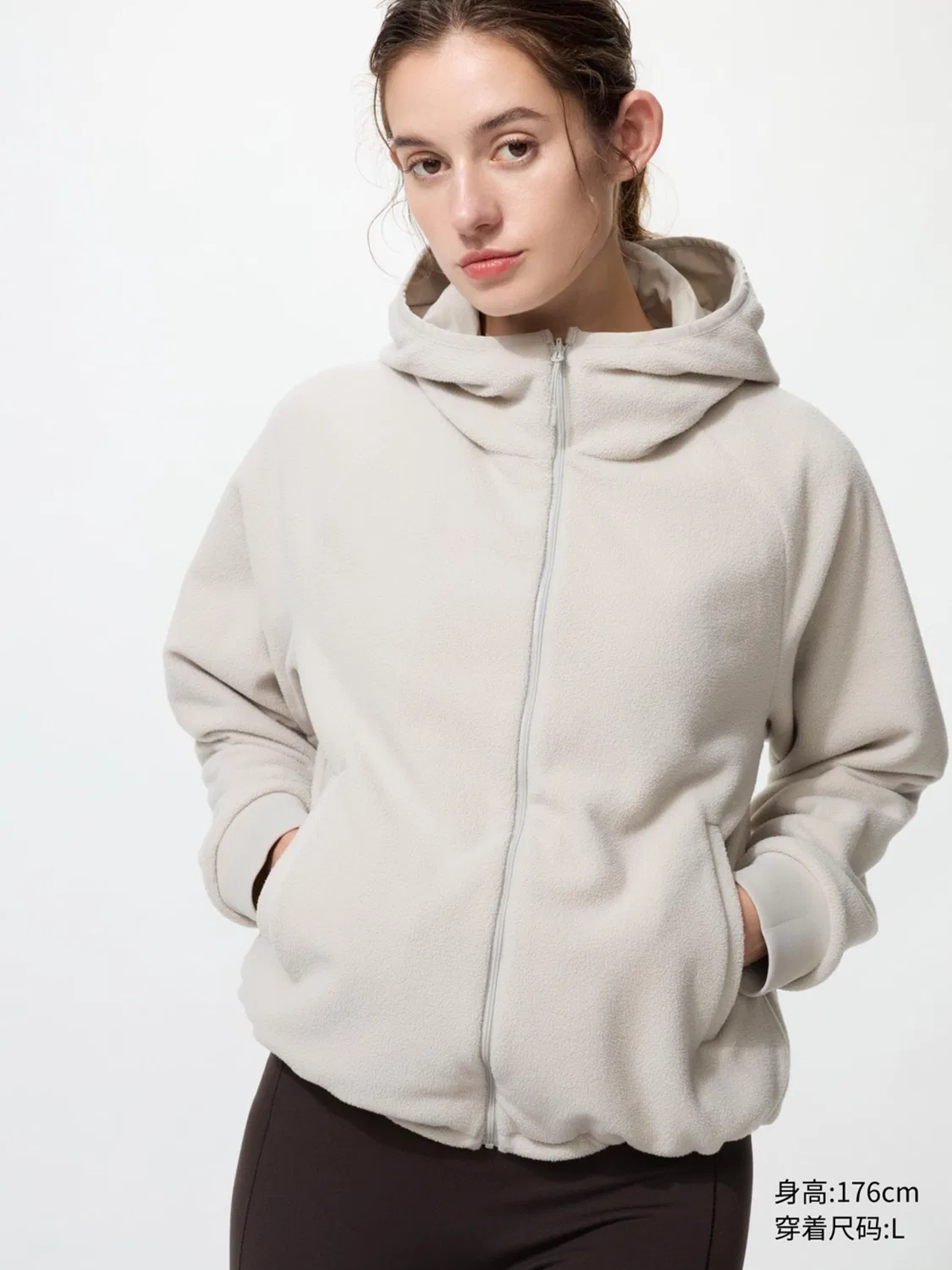 Куртка утепленная с капюшоном на молнии двусторонняя ветрозащитная Uniqlo, черный — фото 3