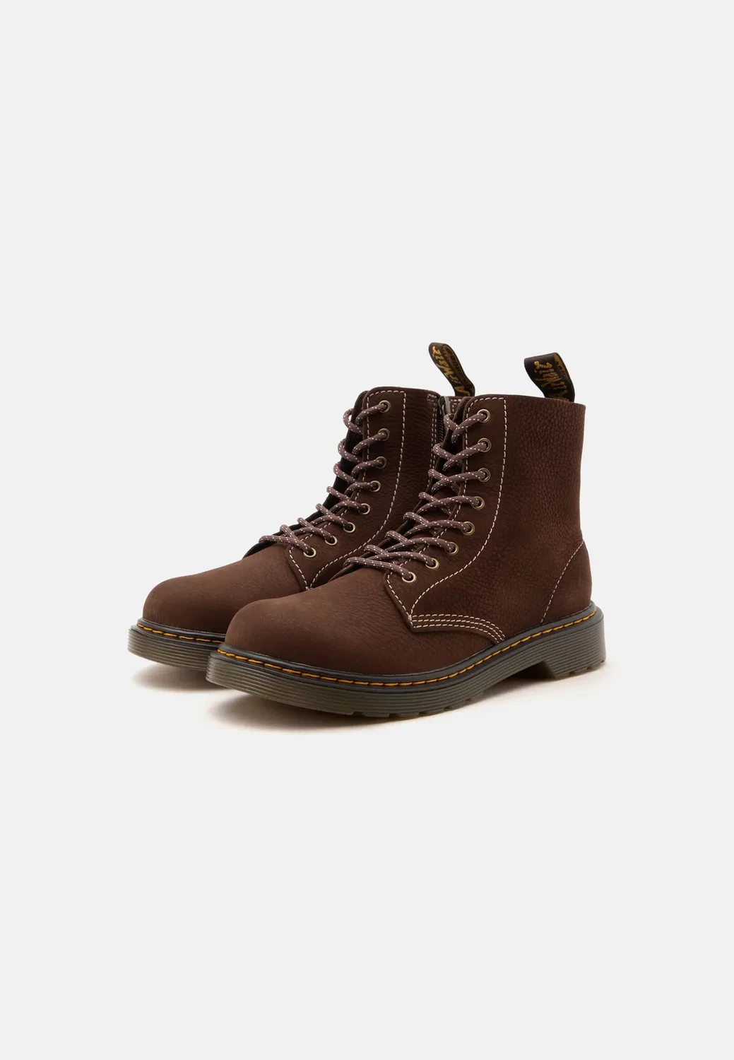 Ботинки унисекс 1460 Pascal с 8 люверсами - ботильоны на шнуровке Dr. Martens, Dark Brown — фото 2