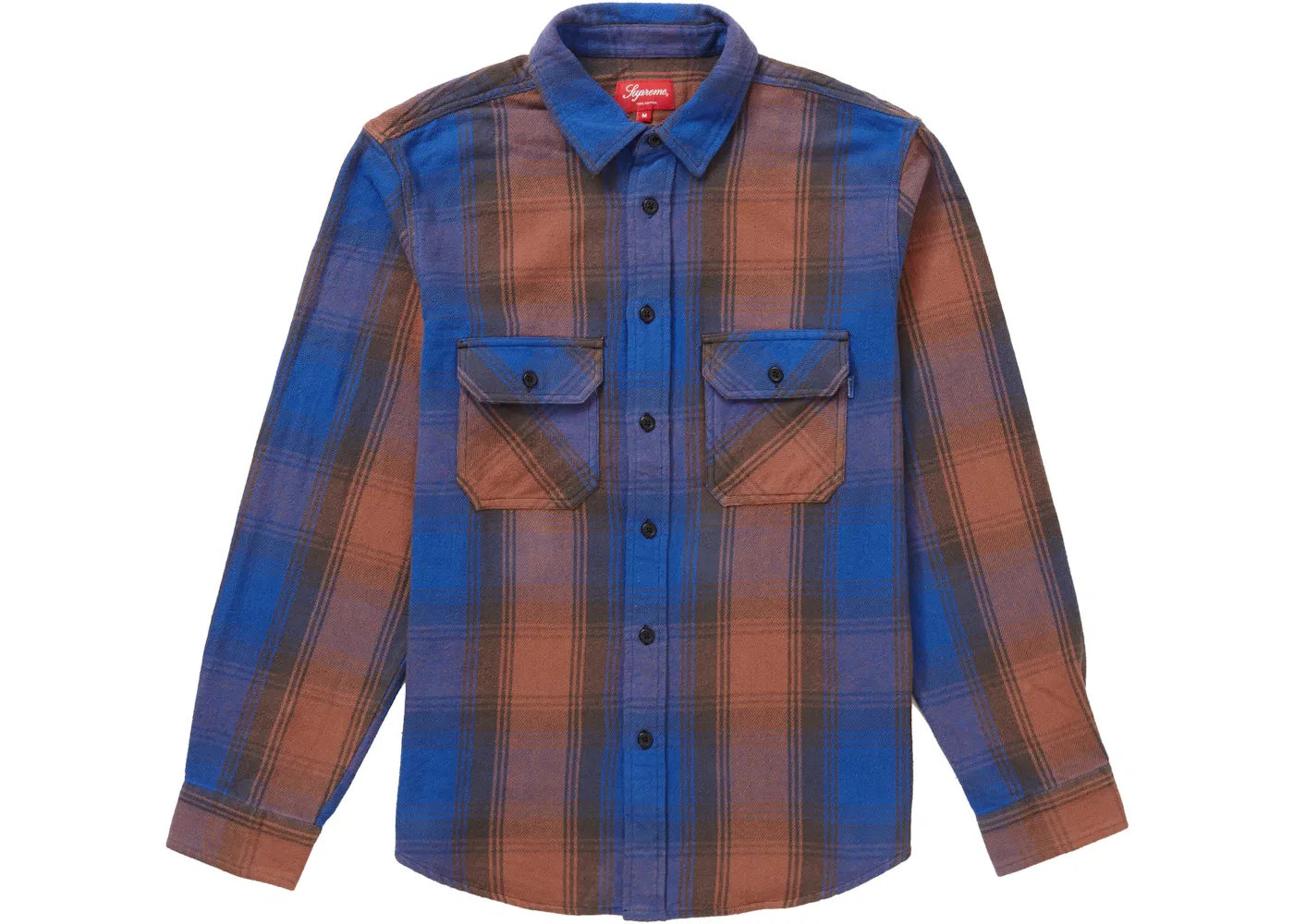 Мужская фланелевая рубашка Supreme Heavyweight Flannel Shirt, Dusty Black