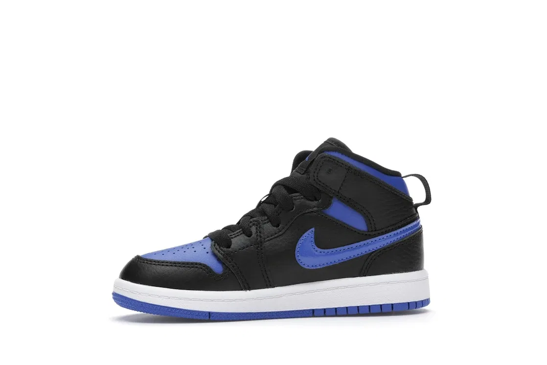 Детские кроссовки Lifestyle Jordan 1 Mid, Black/White-Hyper Royal — фото 3