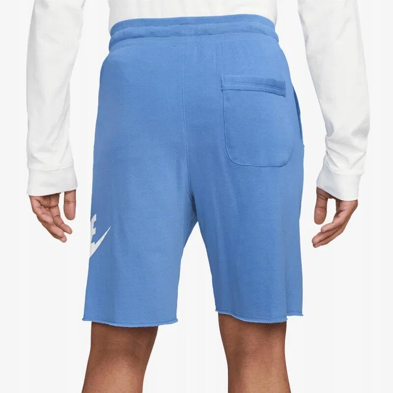 Мужские спортивные шорты с принтом Nike M Nk Club Alumni Hbr Ft Short, Blau — фото 3