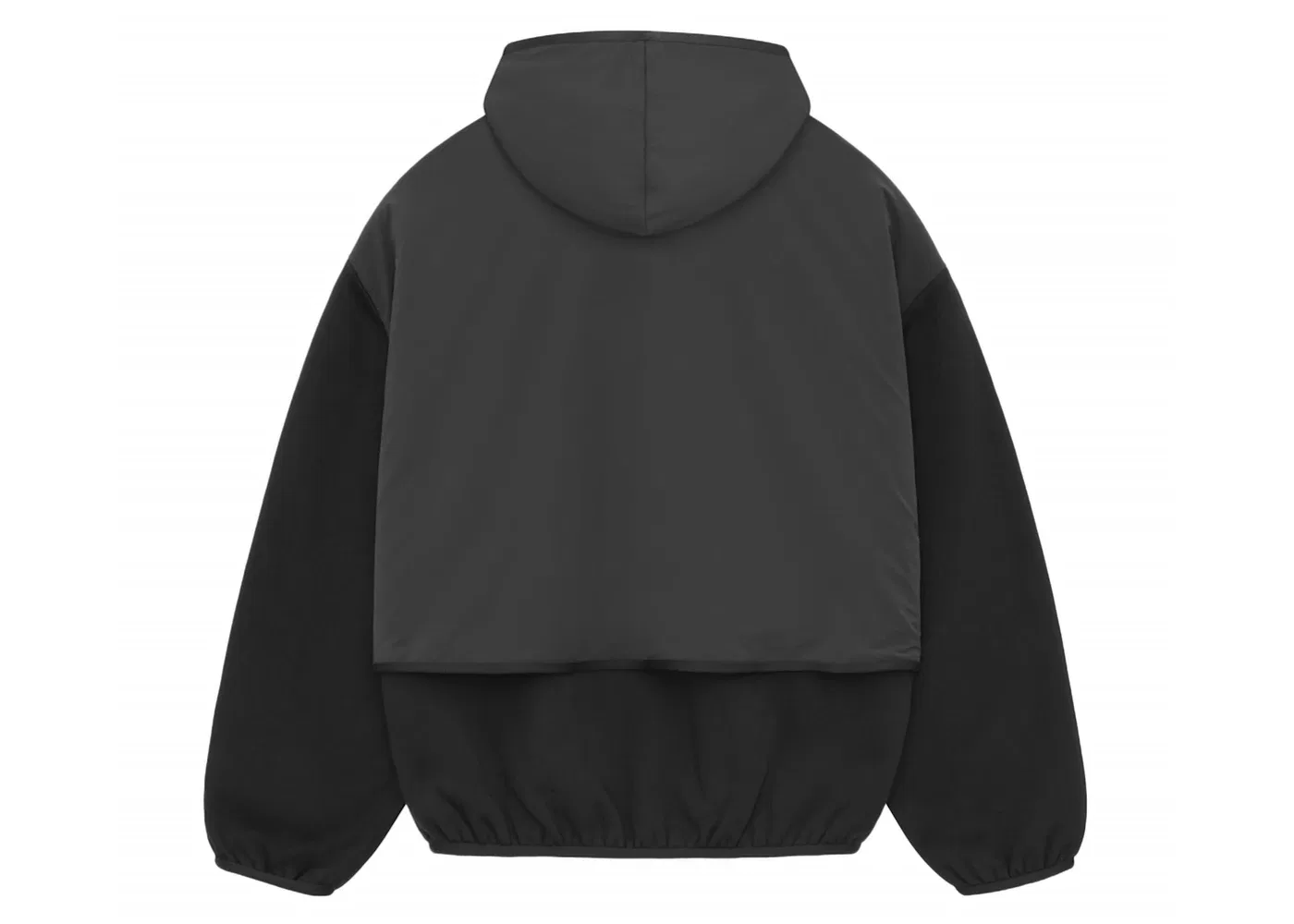 Мужской худи с капюшоном из нейлона и флиса Core Collection Fear of God, Black/ Black — фото 2