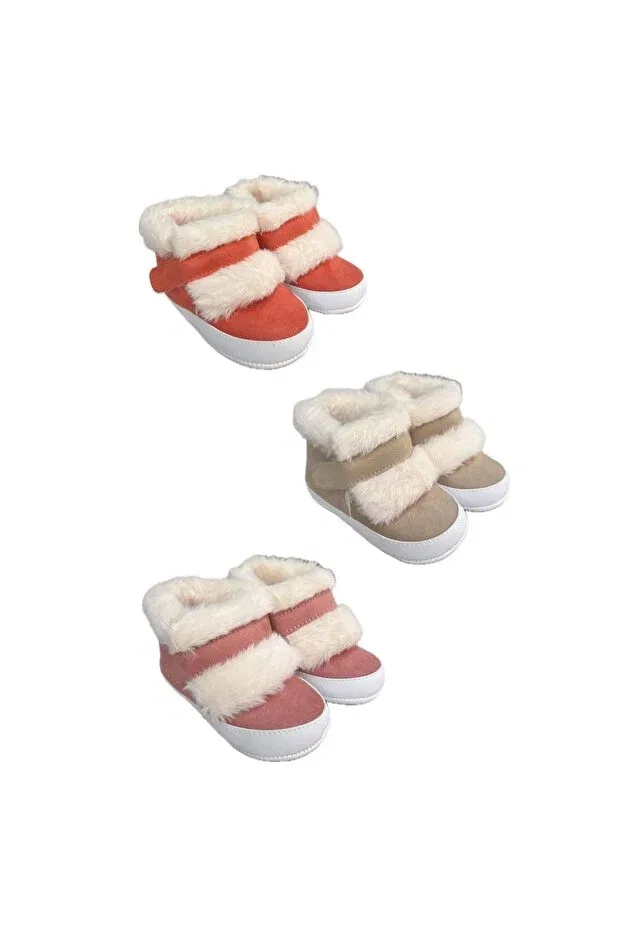 Детские пинетки для девочек из текстиля Leoncino, Soft Rose