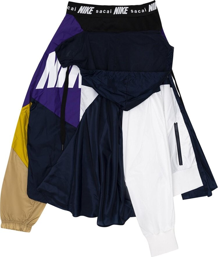 Юбка Nike Women's x Sacai Skirt 'Black/Sequoia', черный — фото 3