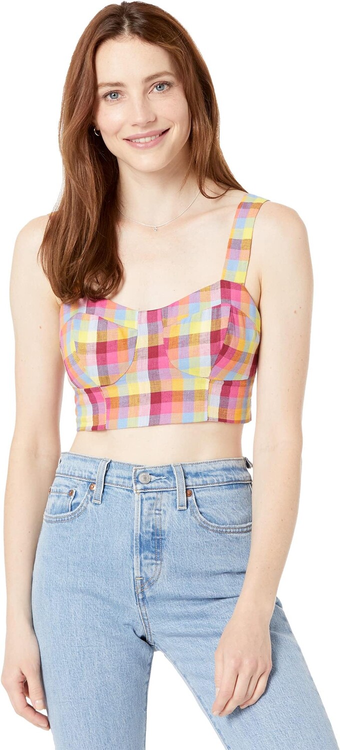 

Топ BCBGeneration Plaid Bustier Top 1TX1T63, разноцветный