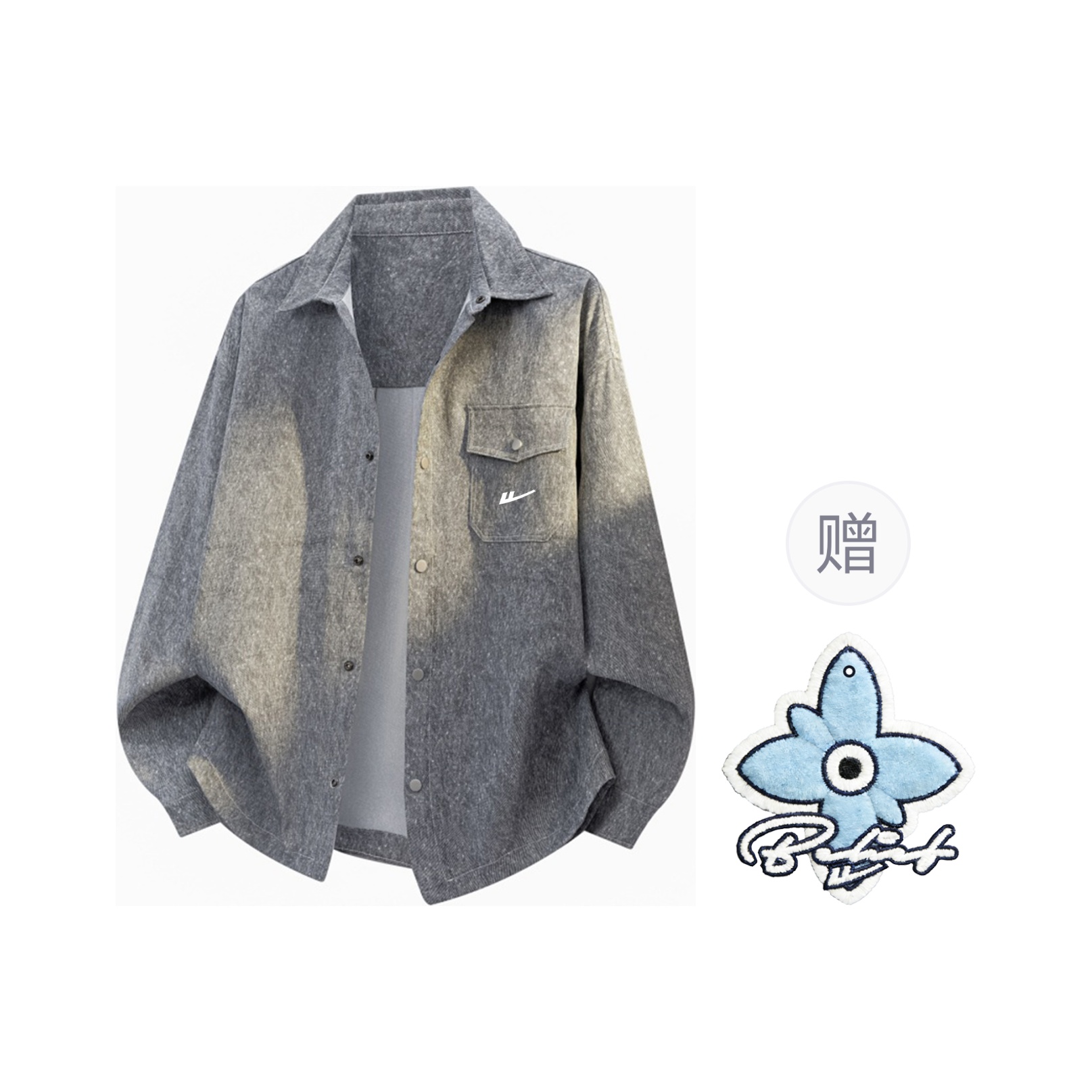 

Рубашка женская Lapel Moderate WARRIOR, черный серый[comes with merch+scented sachet charm]