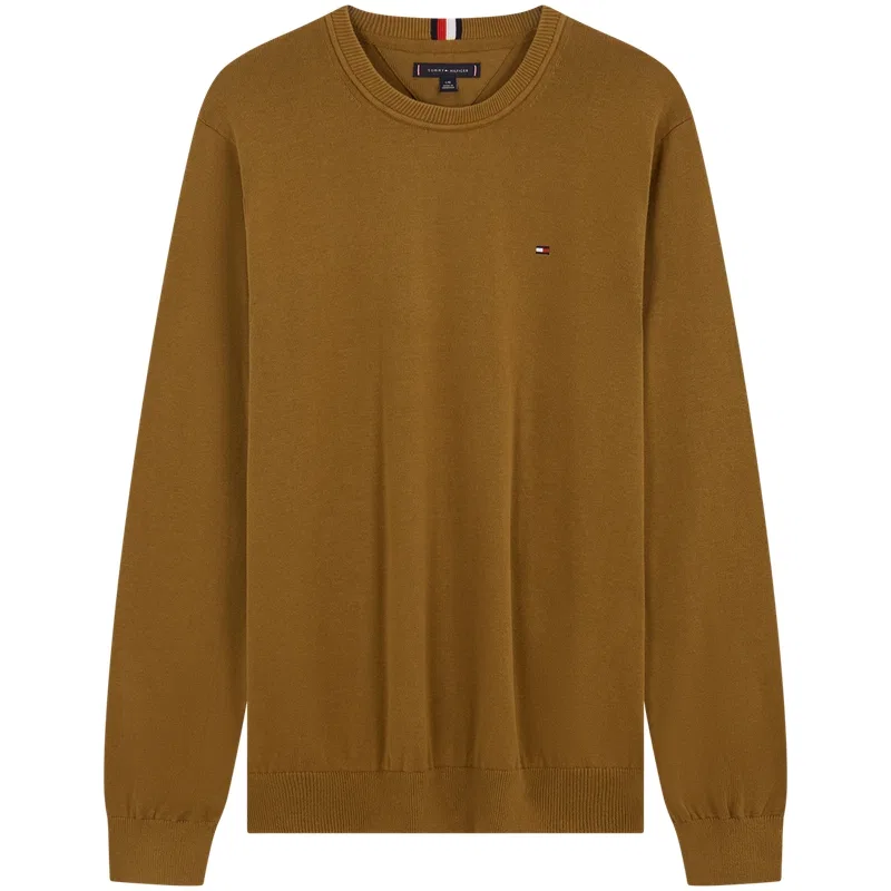 Мужской свитер с круглым вырезом Tommy Hilfiger, Tan HJW