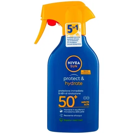 Солнцезащитный крем SPF 50 Nivea Sun Protect & Hydrate, 270 мл