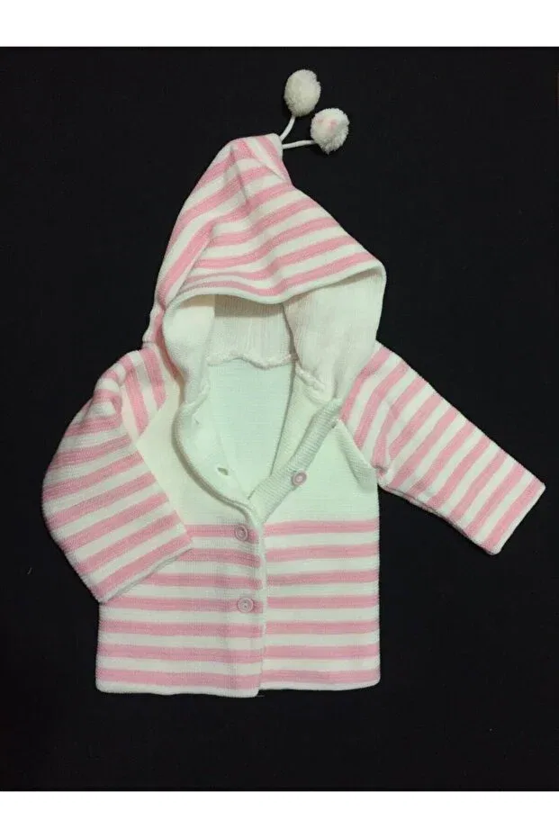 Детский кардиган для девочек с капюшоном Babyibo, White