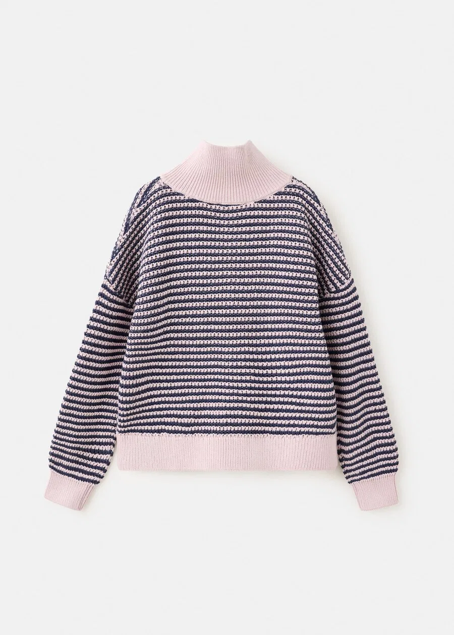 Детский свитер MANGO KIDS 'PRIMROSE' сиреневого цвета — фото 2
