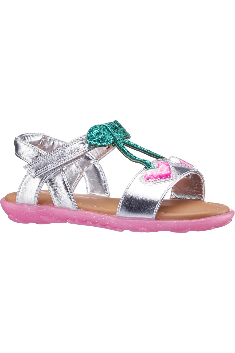 Сандалии детские с блестками Aeden Nina, Silver Metallic