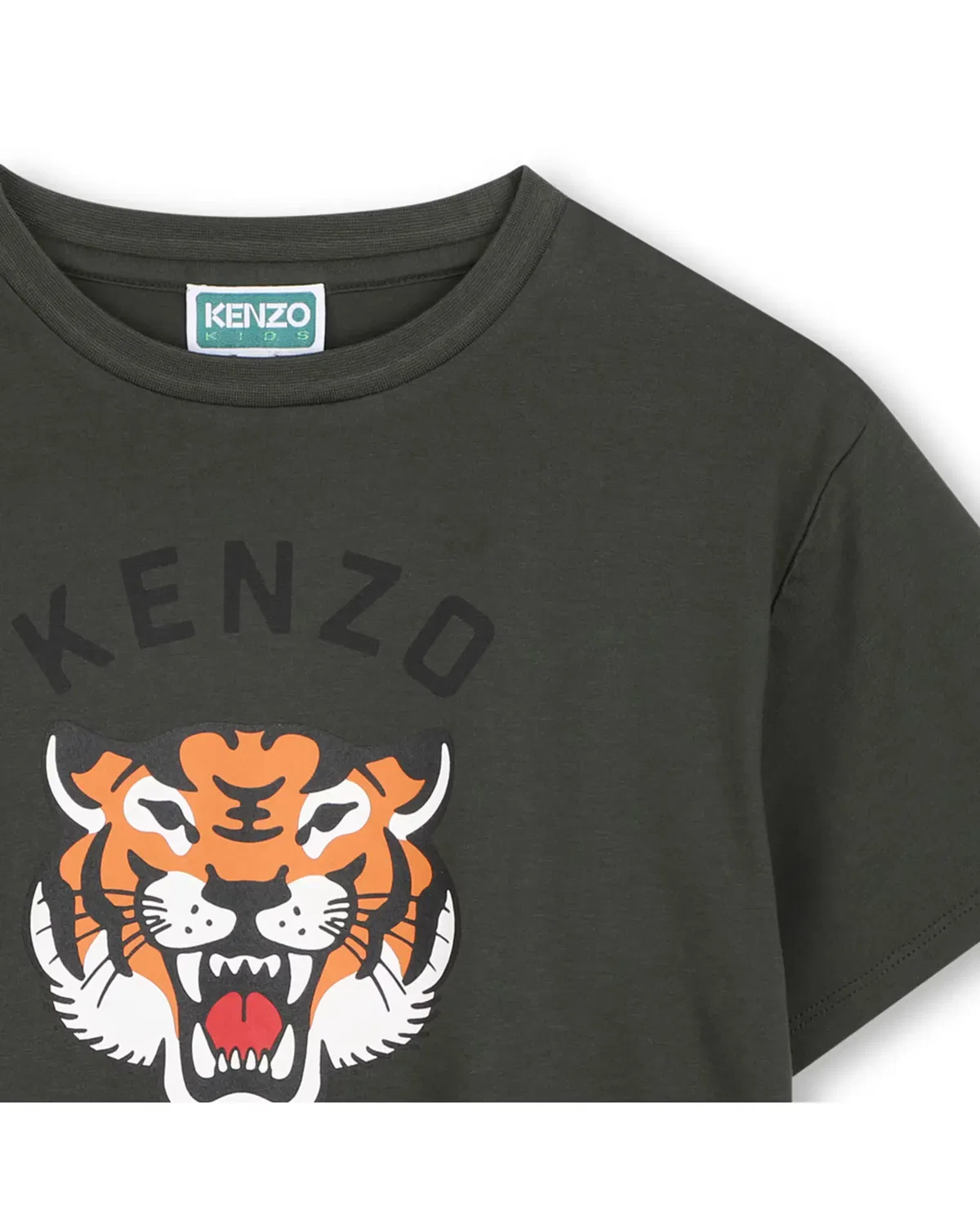 Детская футболка с коротким рукавом с принтом Kenzo Kids, Verde — фото 2